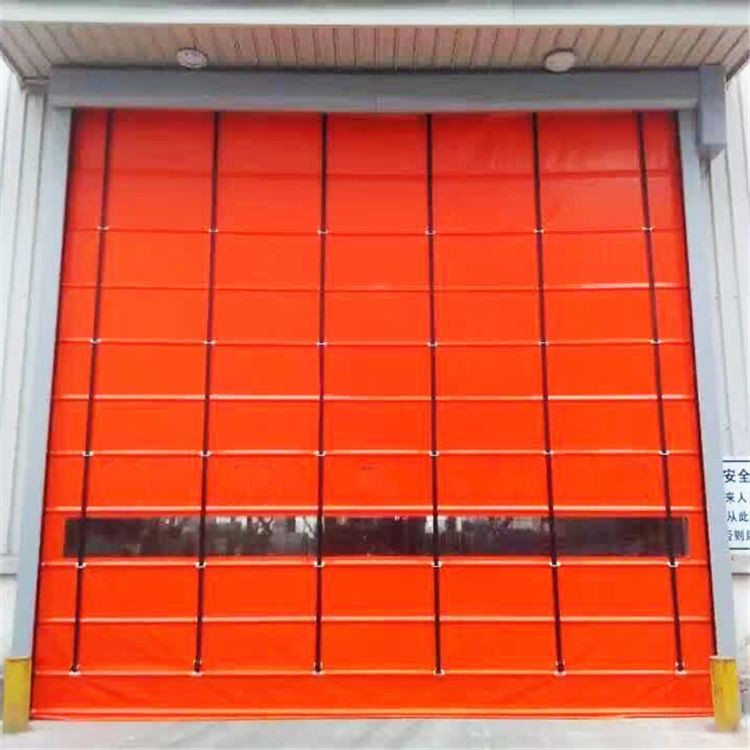 PVC Stacking High Speed Shutter Door Automatic Perforated Rolling Door