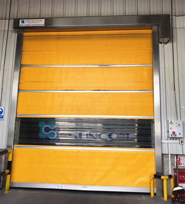 Porta industriale ad alta velocità ad alte prestazioni Basso rumore 0,5-1,0 m/s Velocità di chiusura Illuminazione opzionale