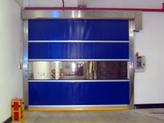 Porta industriale ad alta velocità ad alta sicurezza con illuminazione opzionale