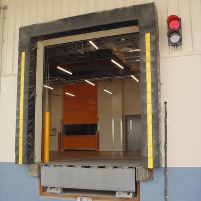 Strisce di avvertimento di carico industriale sigilli di docking durevoli, tessuto a doppio tessuto